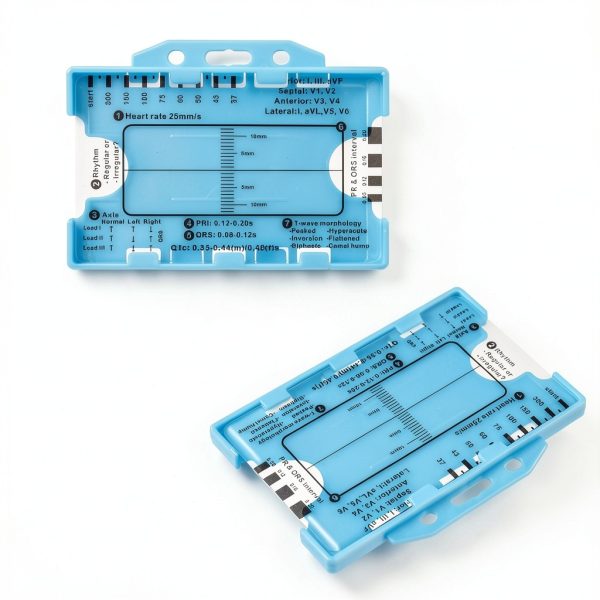 Electrocardiogram Ruler Saundra Peal Transparent PVC 7 Step Card-1