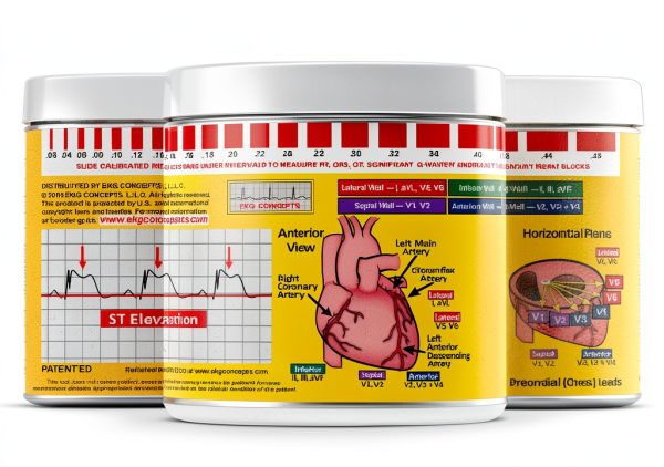 R-CAT Yellow EKG Card 3.25 x 6.75 in with Reversible Window-3