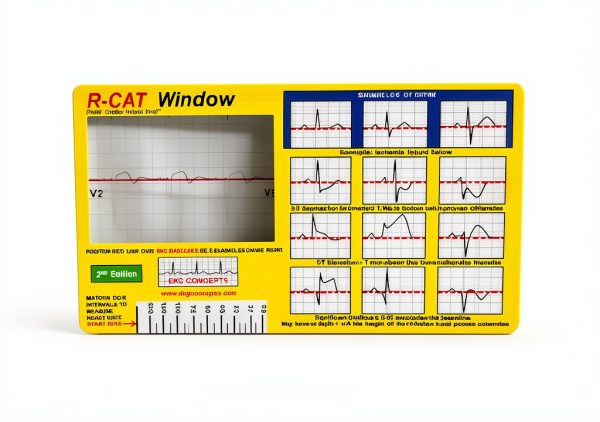 R-CAT Yellow EKG Card 3.25 x 6.75 in with Reversible Window-1
