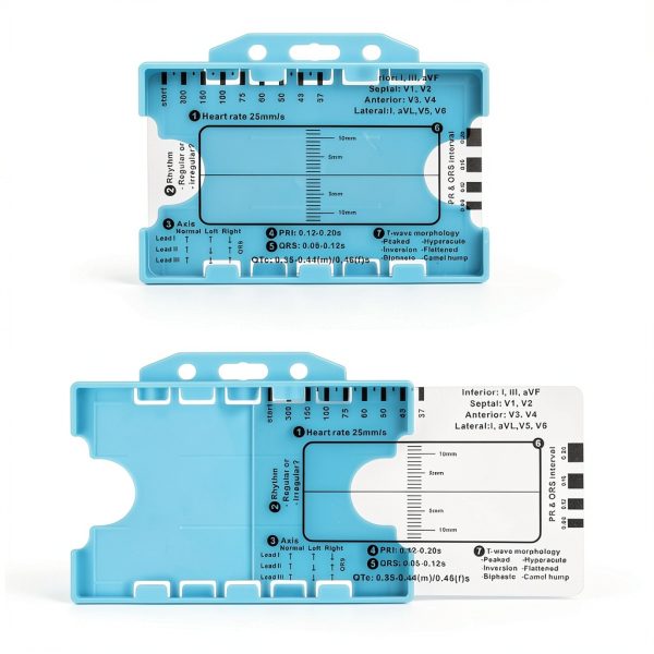 Electrocardiogram Ruler Saundra Peal Transparent PVC 7 Step Card-0