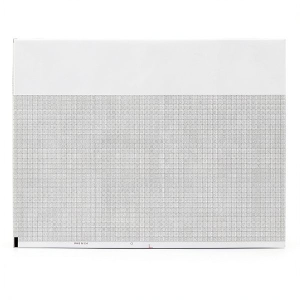 Medical Cardiology Recording Chart Paper 007983 Red Grid ZFold 8.5×11-0