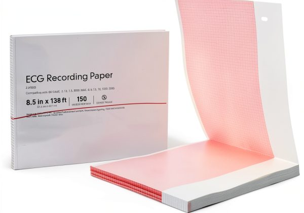 ECG Recording Paper Red Grid Thermal 8.5x138ft 150 Sheets Compatible-0