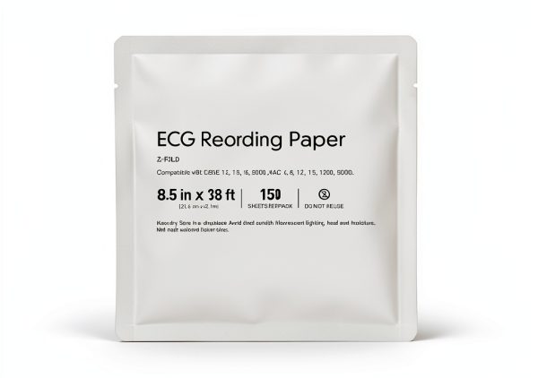 ECG Recording Paper Red Grid Thermal 8.5x138ft 150 Sheets Compatible-1
